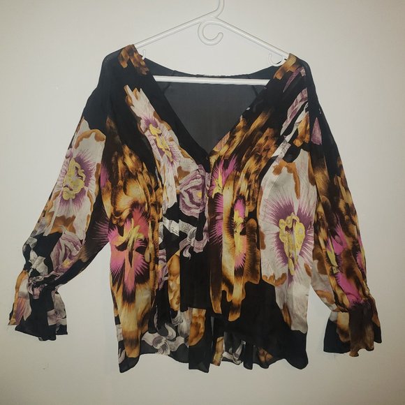 ROBEERTO CAVALLI SILK BLOUSE - Picture 1 of 2
